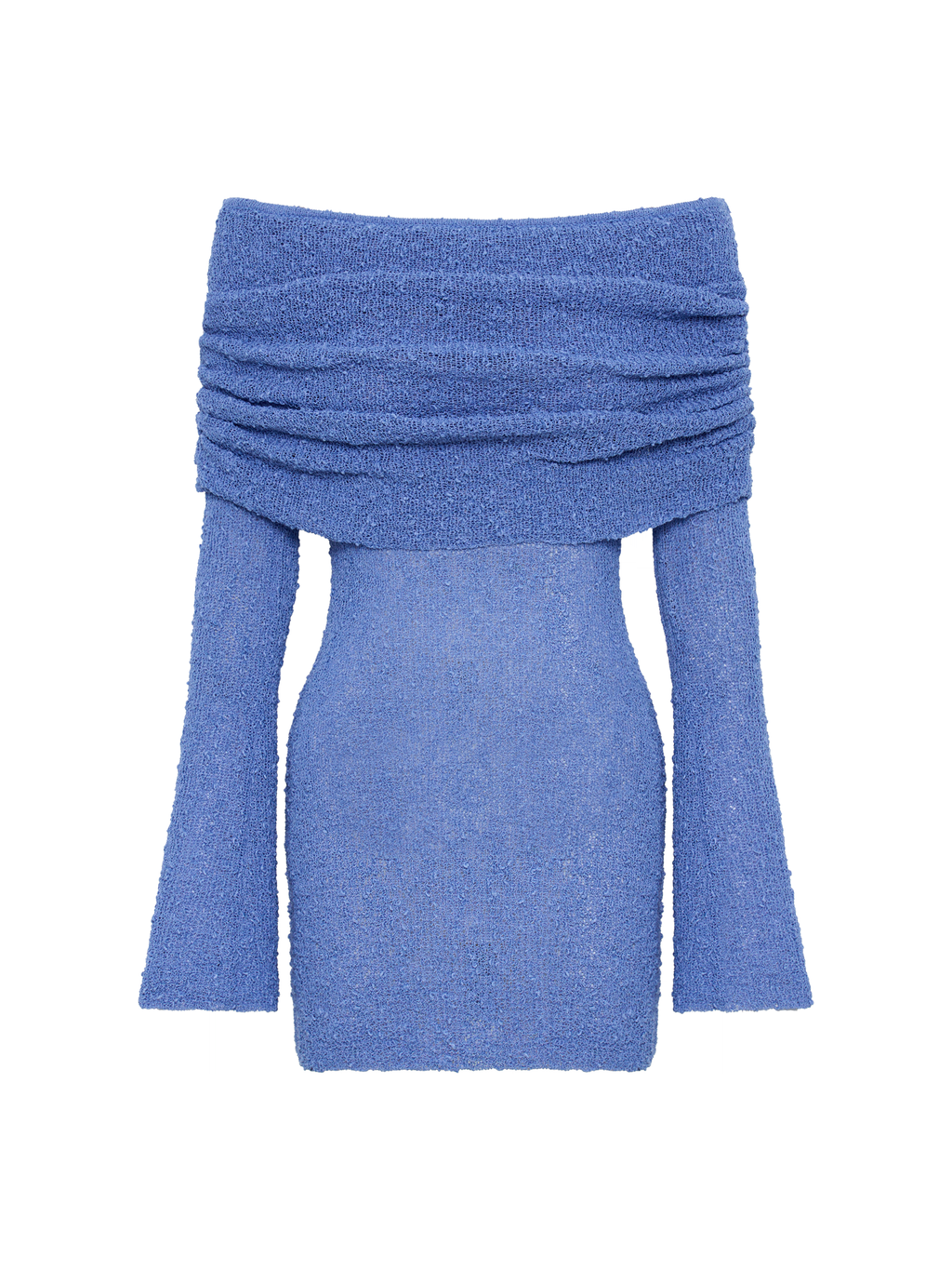 Marisol Off Shoulder Bouclé Mini Dress in Lilac — Svelte Chic