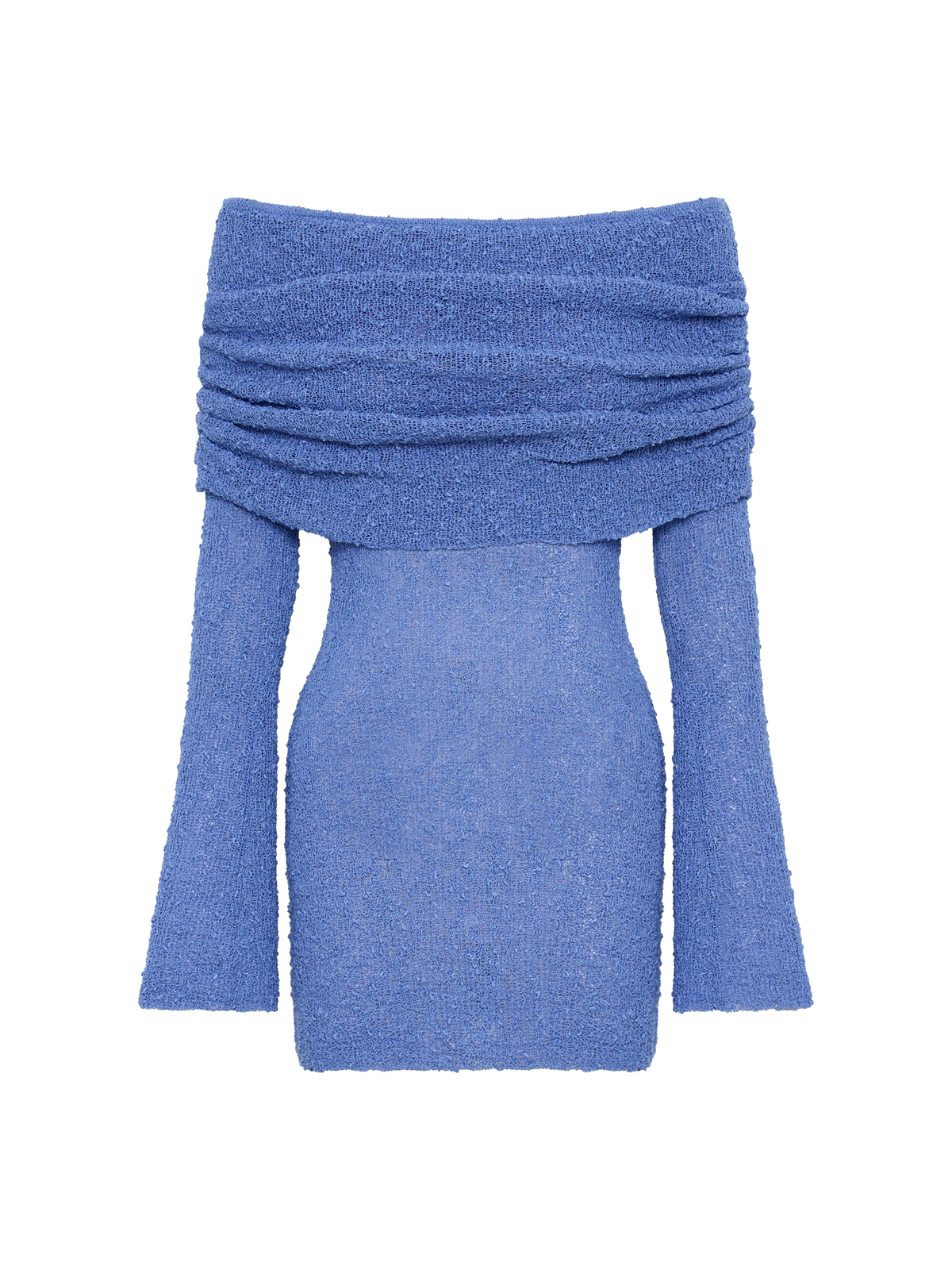 Marisol Off Shoulder Bouclé Mini Dress in Lilac — Svelte Chic