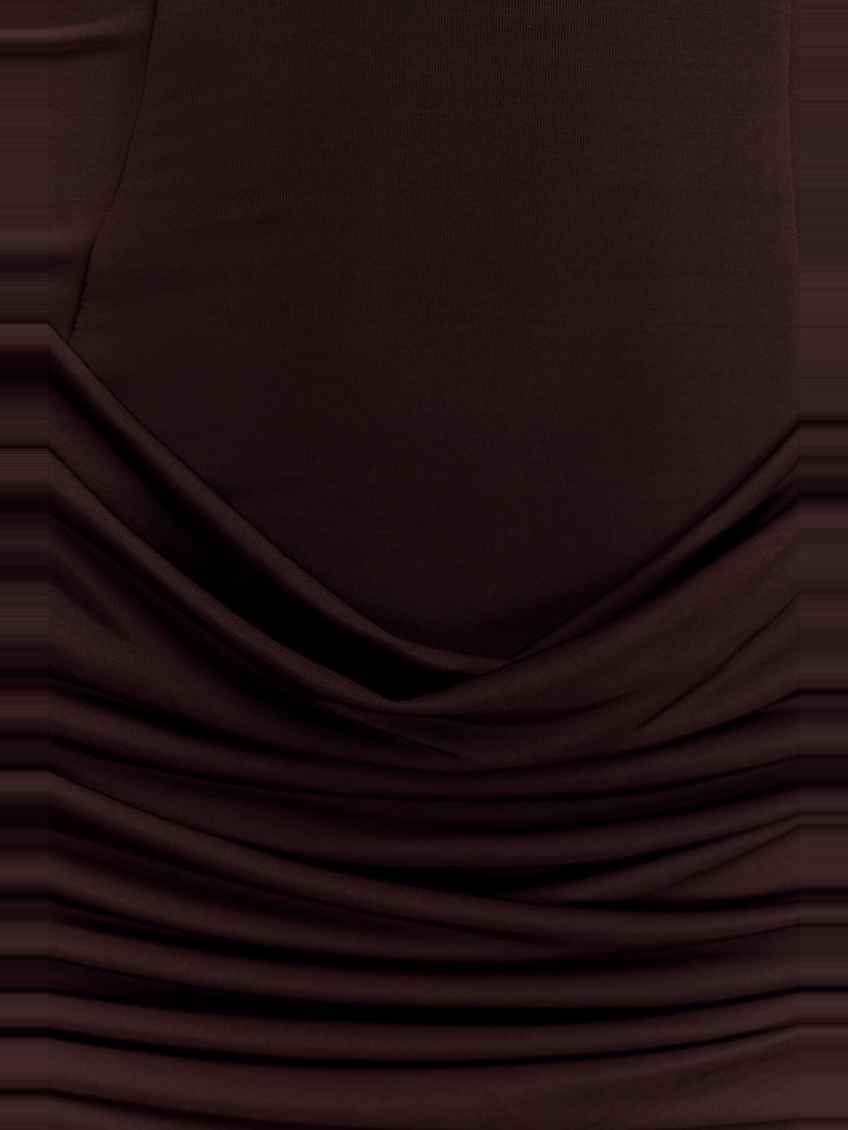 Mattea Mesh Scarf Detail Mini Dress in Chocolate — Svelte Chic