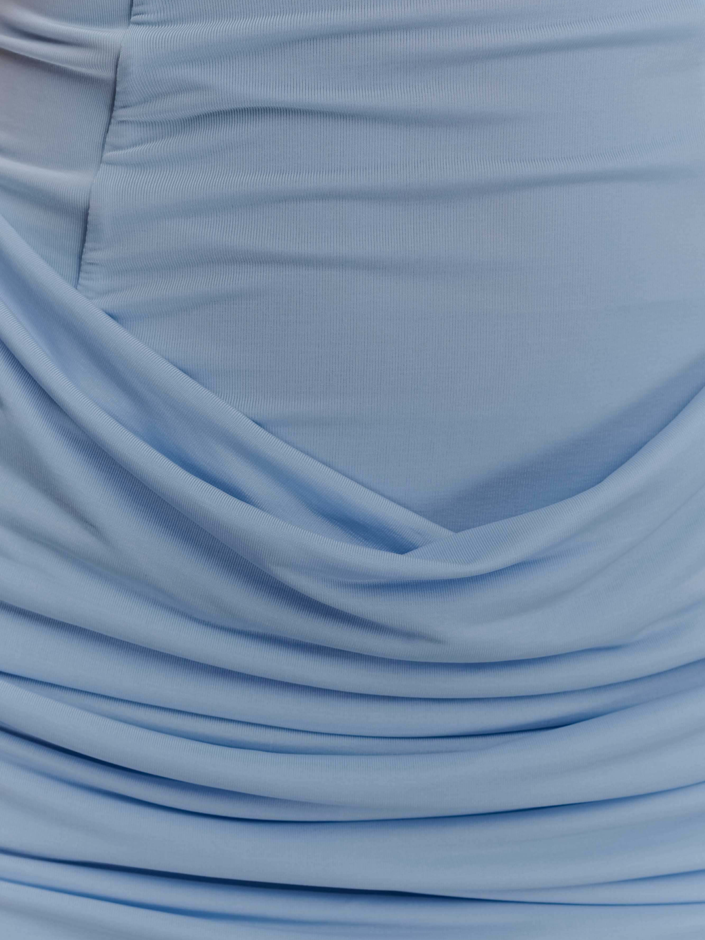 Mattea Mesh Scarf Detail Mini Dress in Powder Blue — Svelte Chic