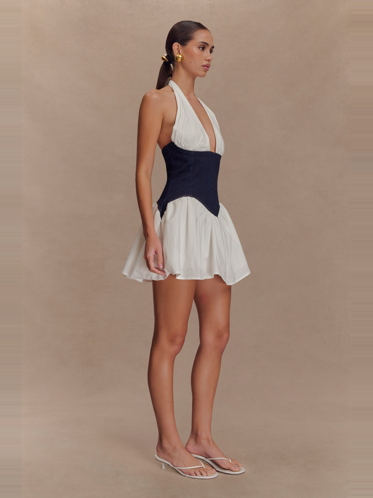 Merlyn Cotton Denim Mini Dress — Svelte Chic