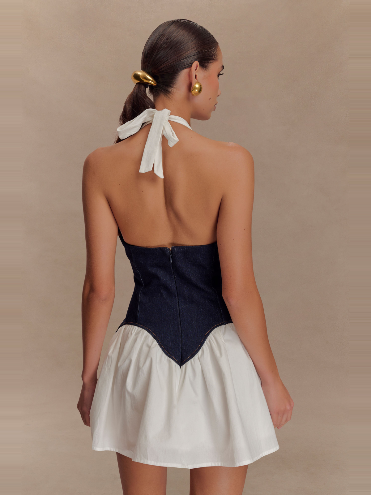Merlyn Cotton Denim Mini Dress — Svelte Chic
