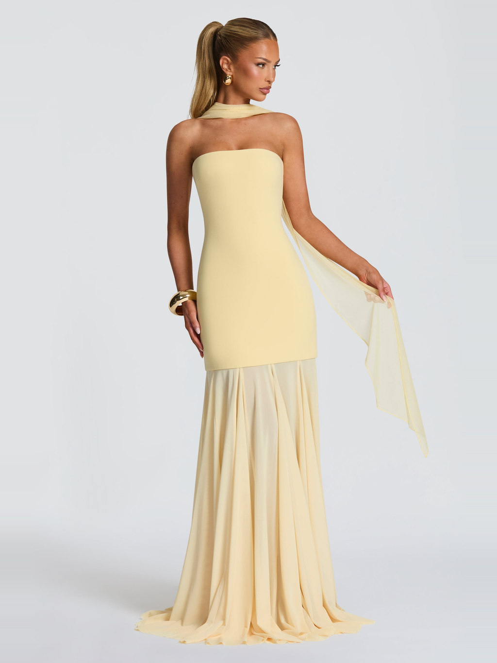 Merritt Strapless Tulle Maxi Dress — Svelte Chic