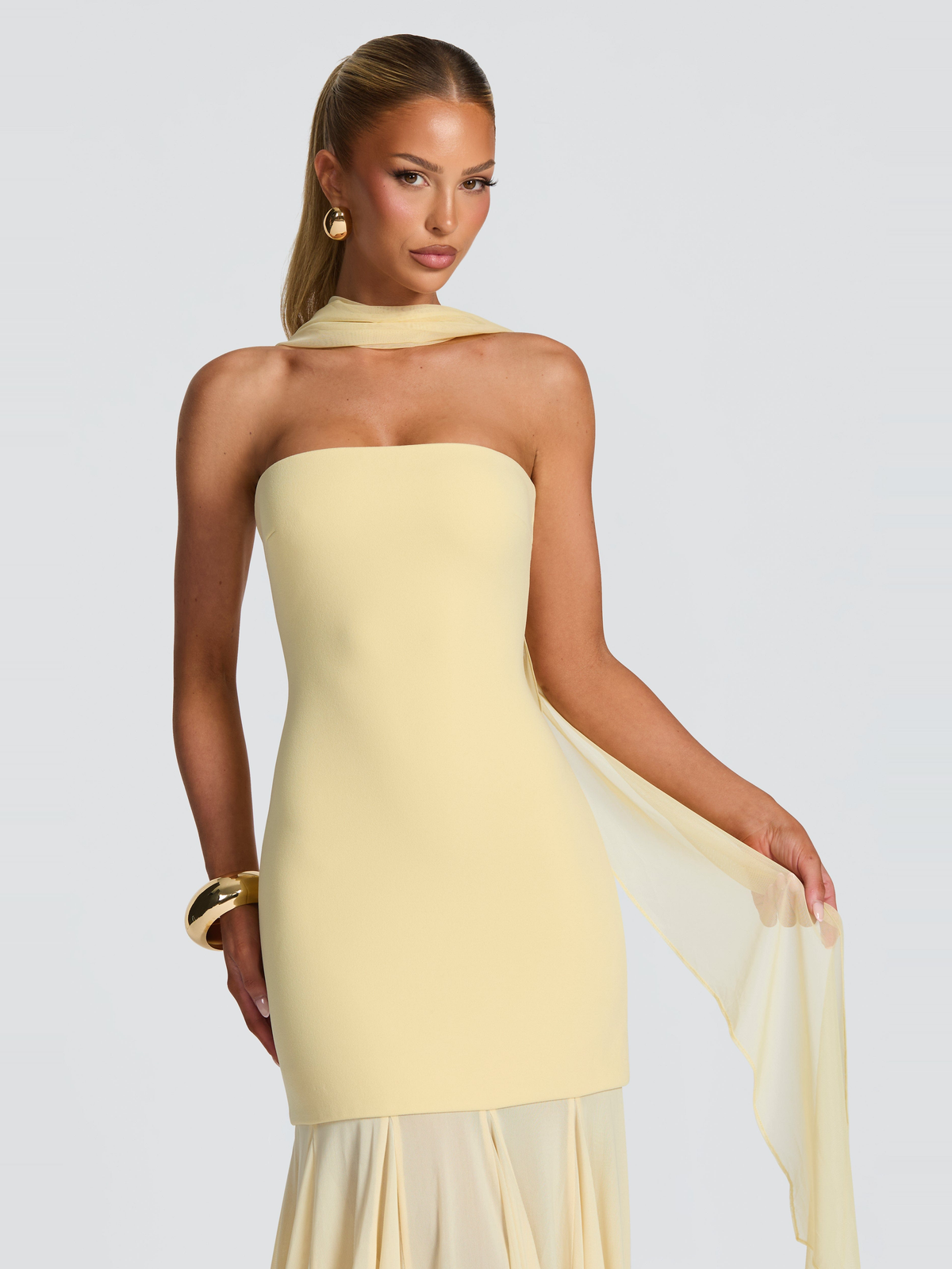 Merritt Strapless Tulle Maxi Dress — Svelte Chic