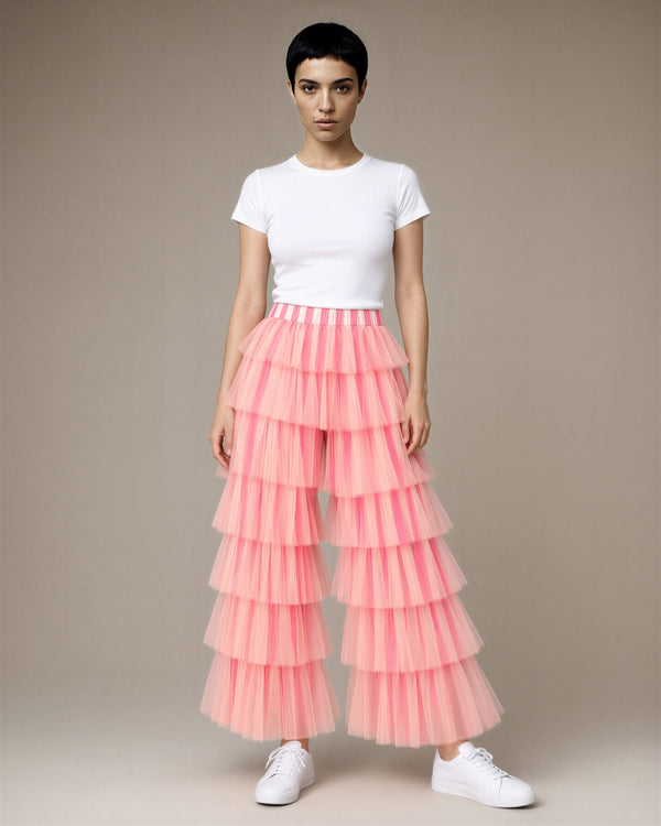 Orietta Tiered Tulle Trousers