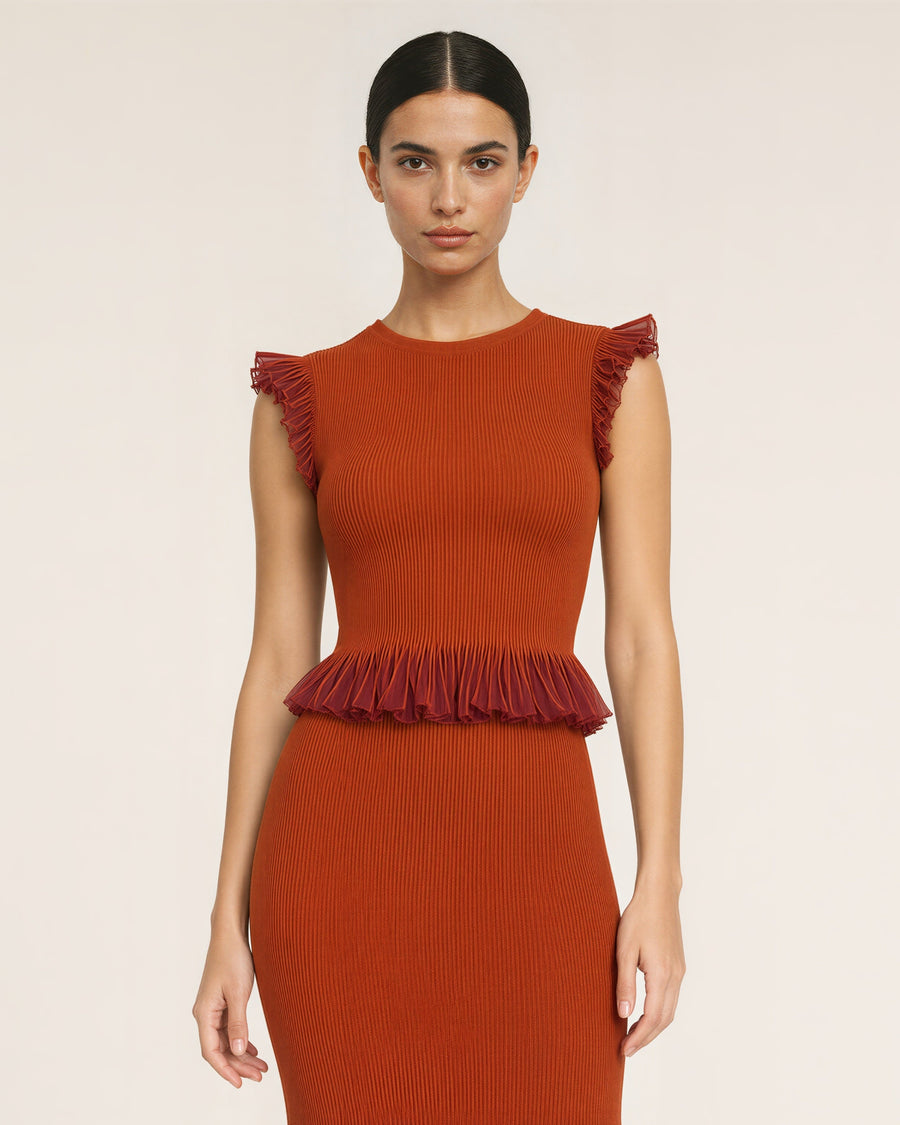 Pia Ruffled Knit Set