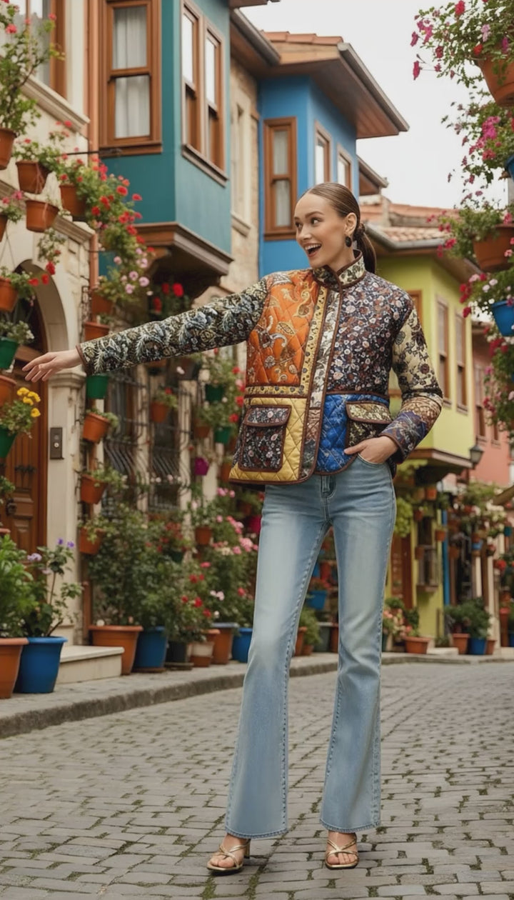 Koyu Patchwork Ceket