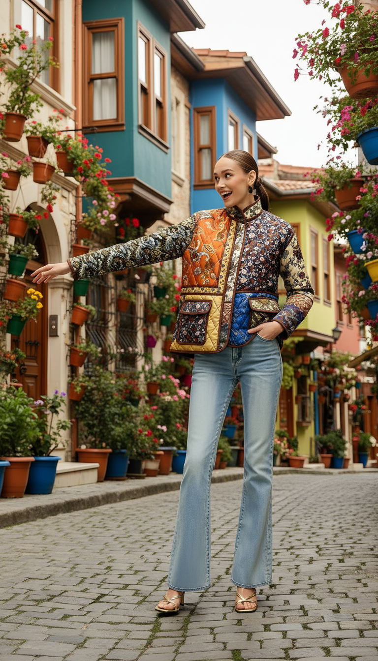 Patchwork Print Oversized Jacket — Svelte Chic