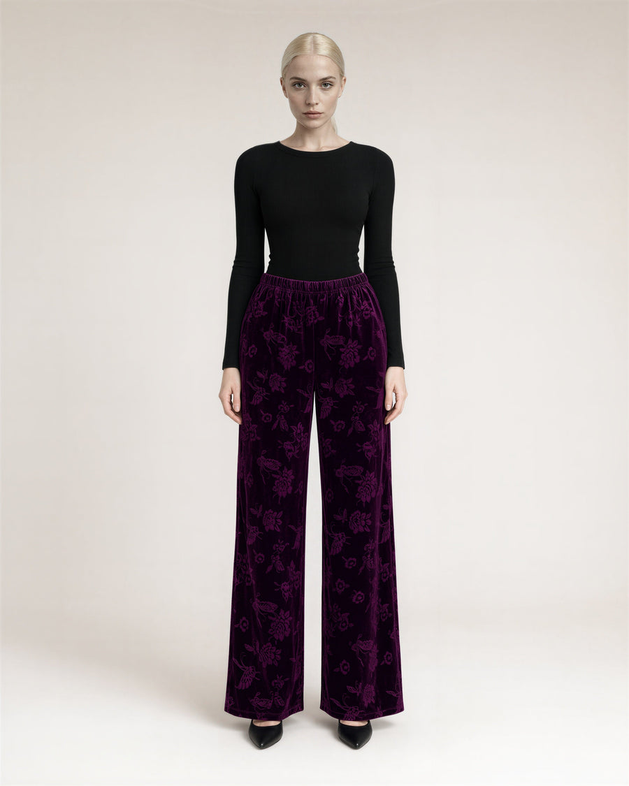 Rosa Floral Velvet Trousers