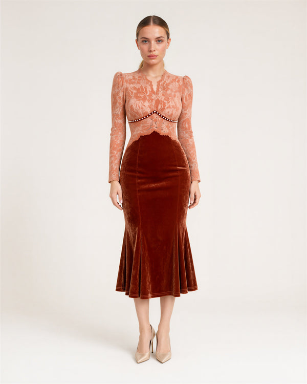 Rosanna Velvet Fishtail Dress