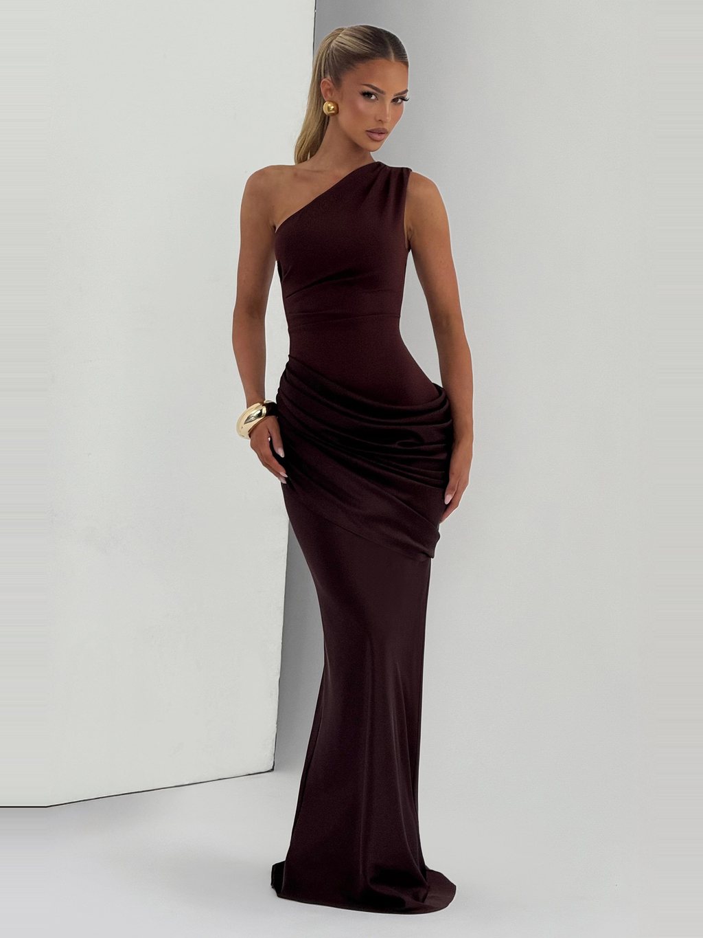 Sadona One Shoulder Maxi Dress — Svelte Chic