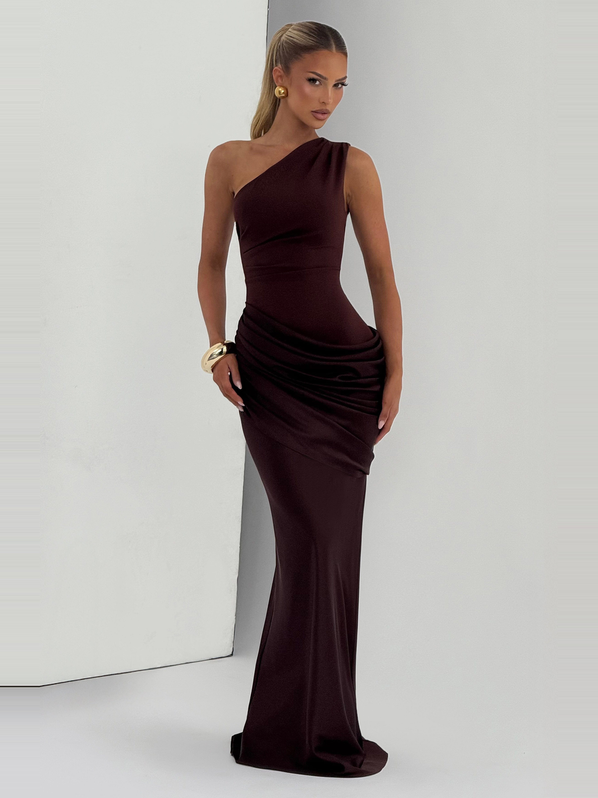 Sadona One Shoulder Maxi Dress — Svelte Chic