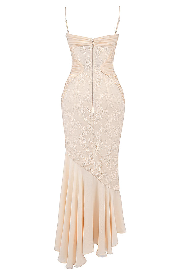Draped Lace Cami Maxi Dress — Svelte Chic