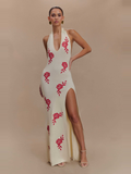Shiloh Rose Knit Halter Maxi Dress — Svelte Chic
