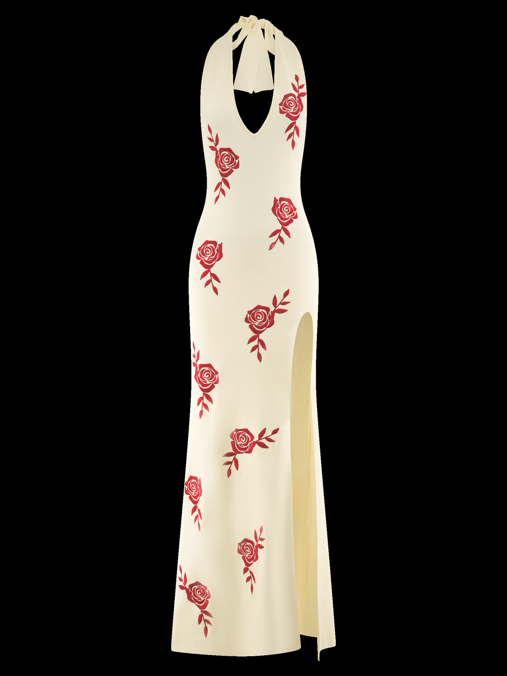 Shiloh Rose Knit Halter Maxi Dress — Svelte Chic