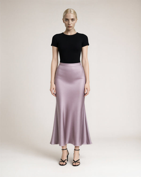 Simona Satin Fishtail Skirt