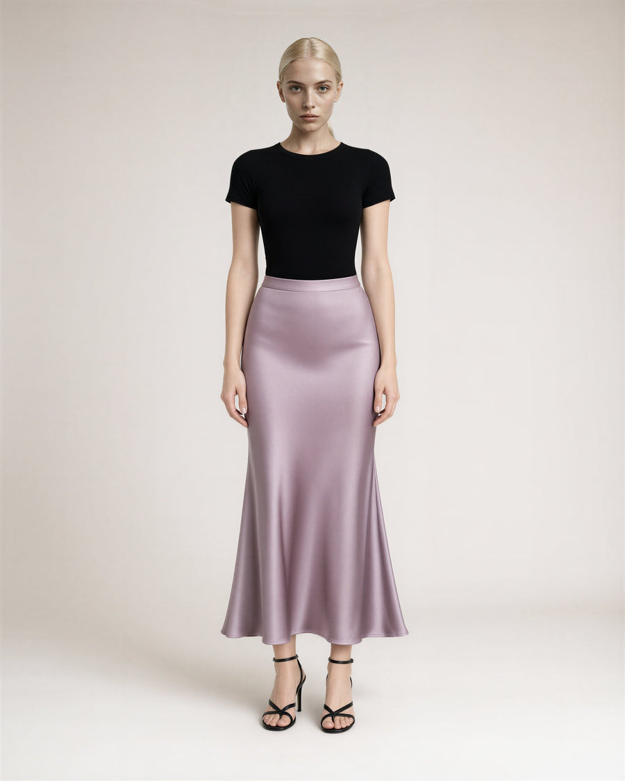 Simona Satin Fishtail Skirt