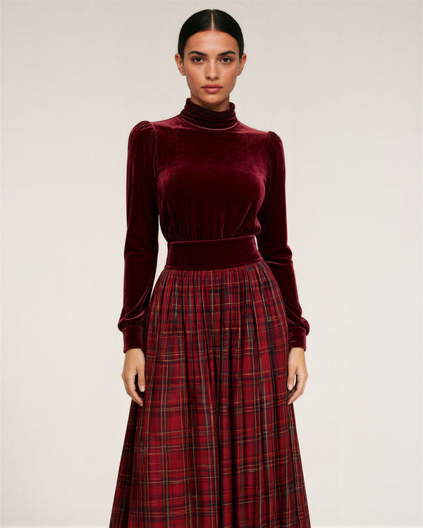 Valeria Check Skirt Set