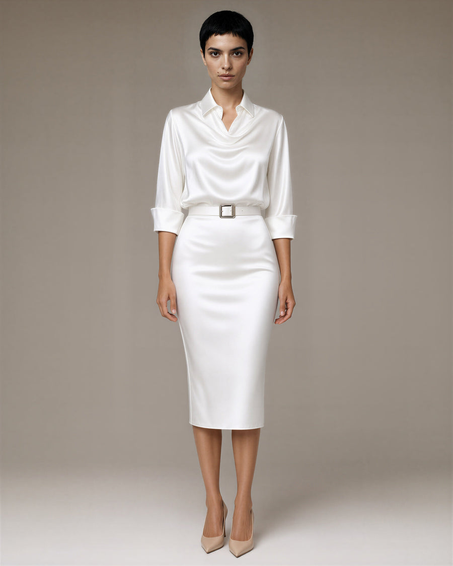 Vanna Satin Midi Dress