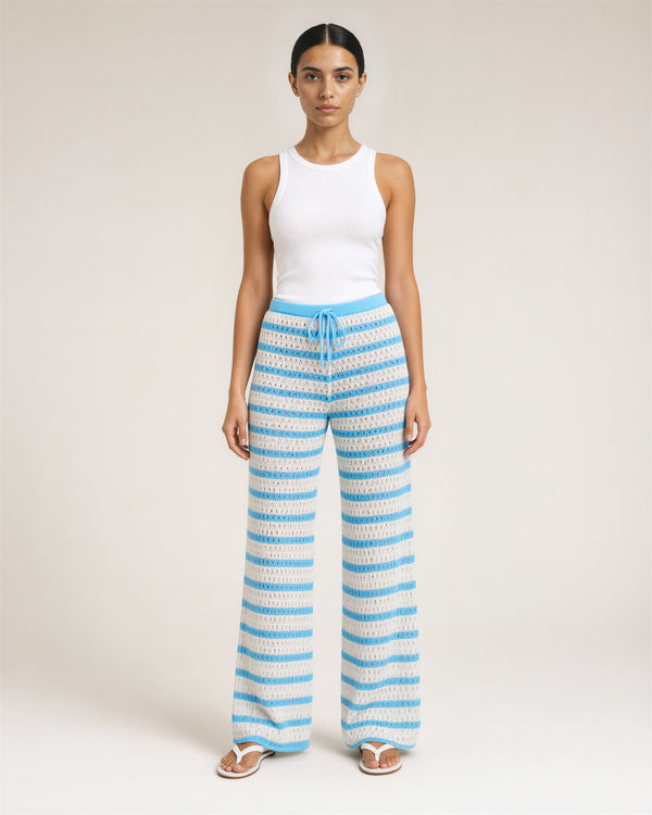 Venera Pointelle Knit Trousers