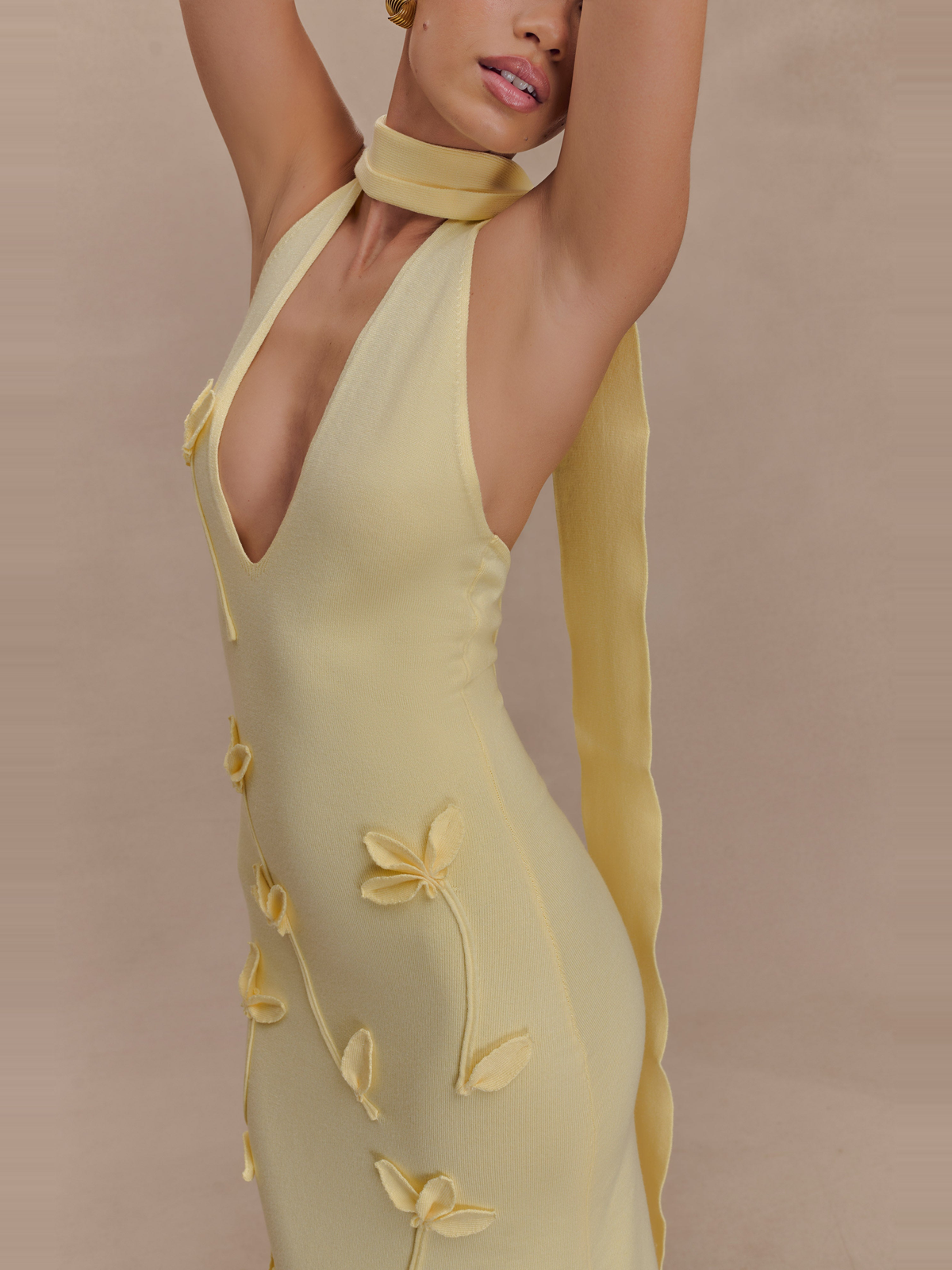 Wynn Floral Knit Midi Dress — Svelte Chic