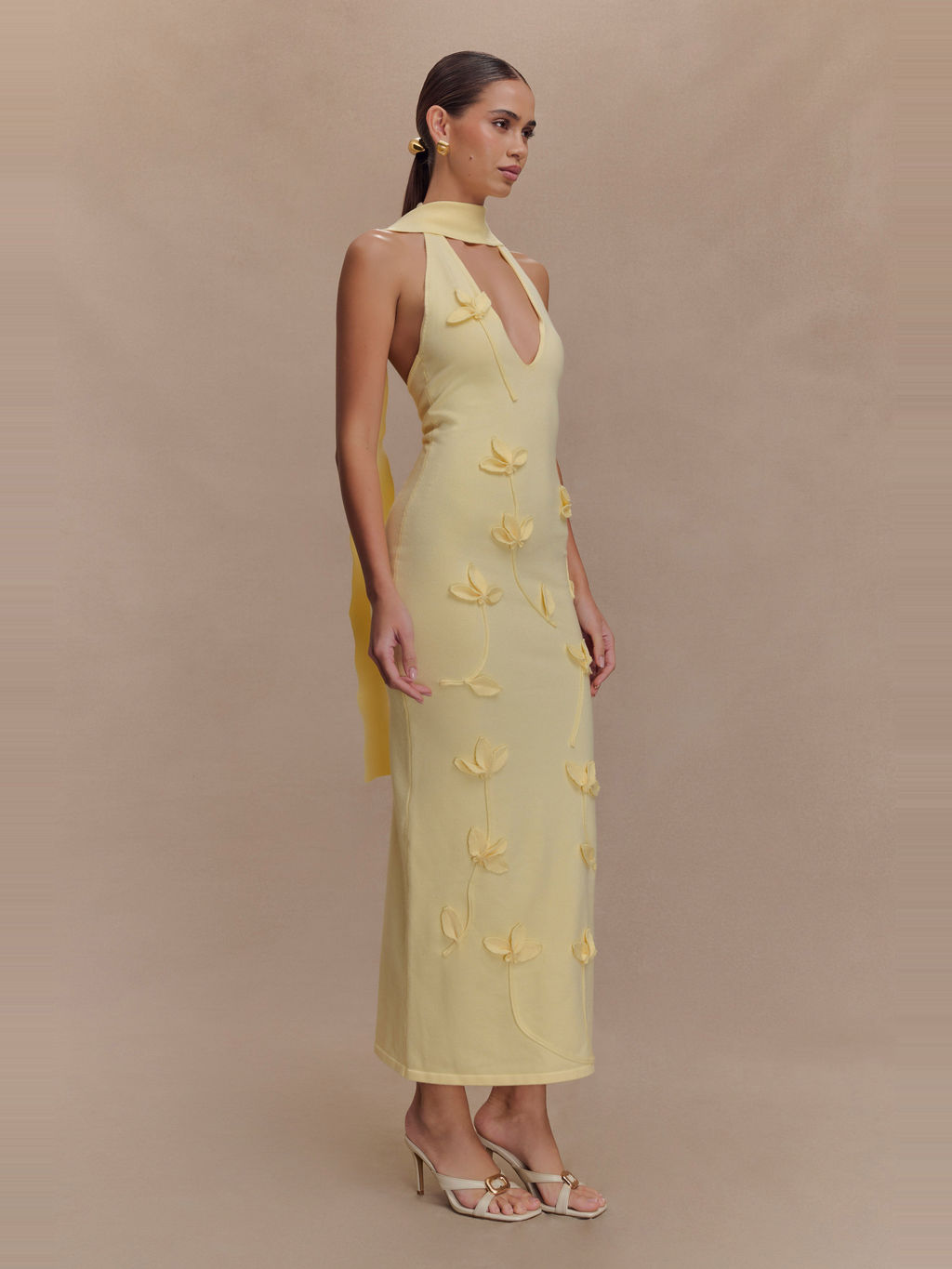 Wynn Floral Knit Midi Dress — Svelte Chic