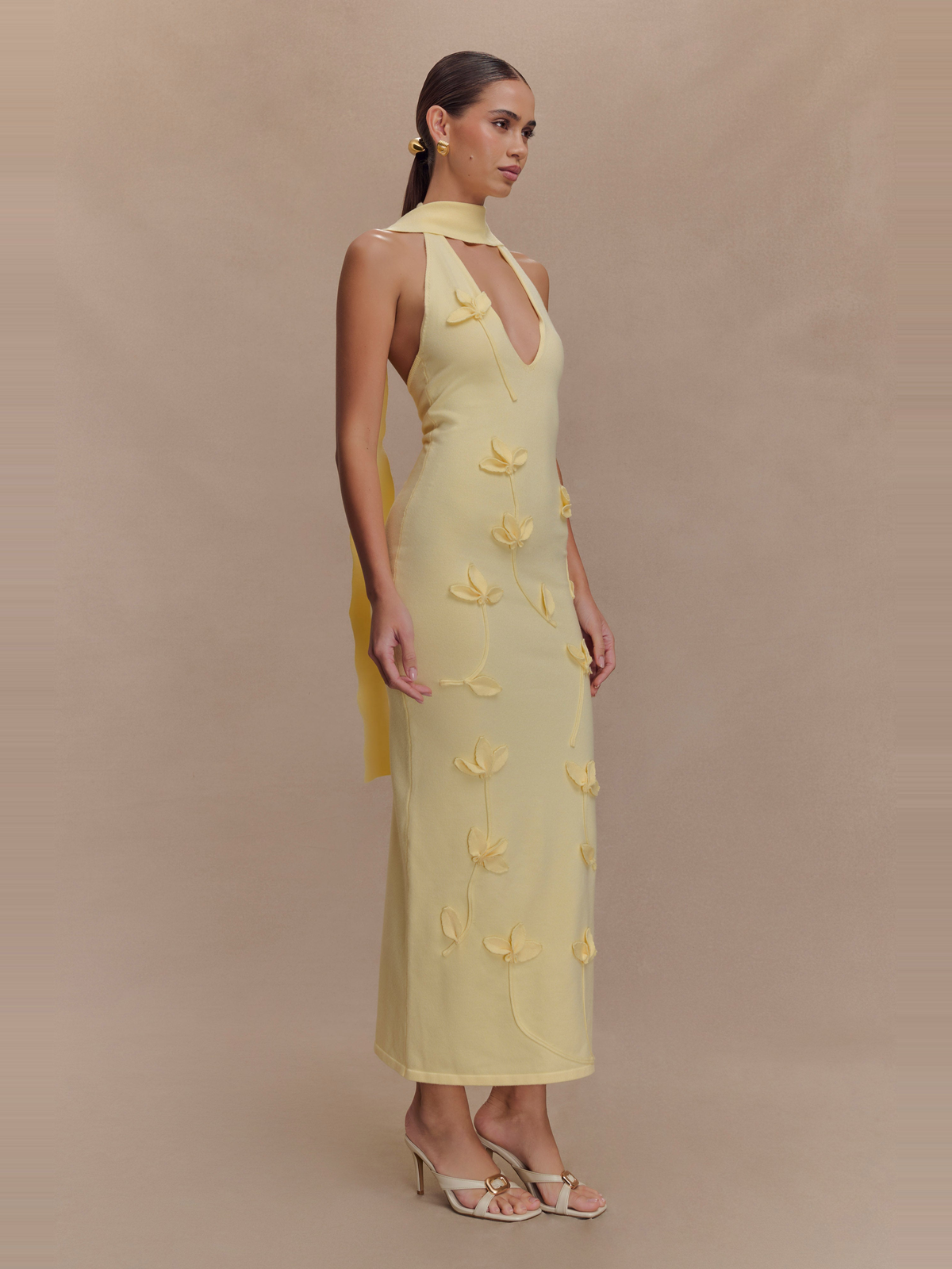 Wynn Floral Knit Midi Dress — Svelte Chic
