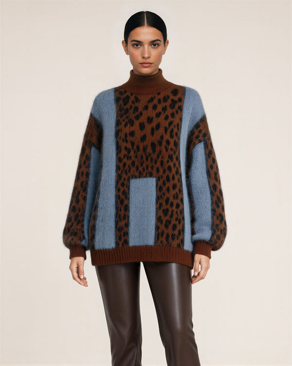 Zelinda Leopard Print Sweater