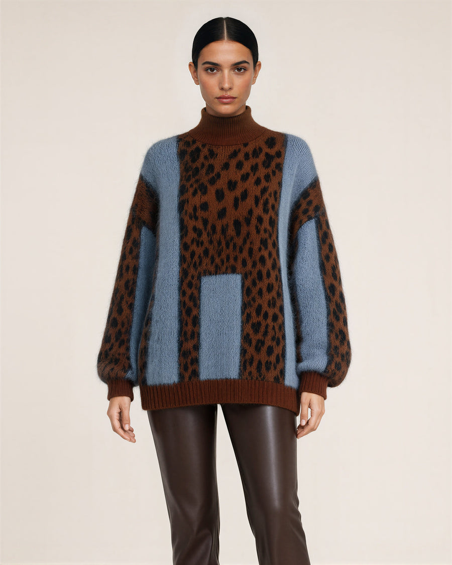 Zelinda Leopard Print Sweater